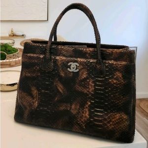 EUC RARE Chanel Python Executive Cerf Tote